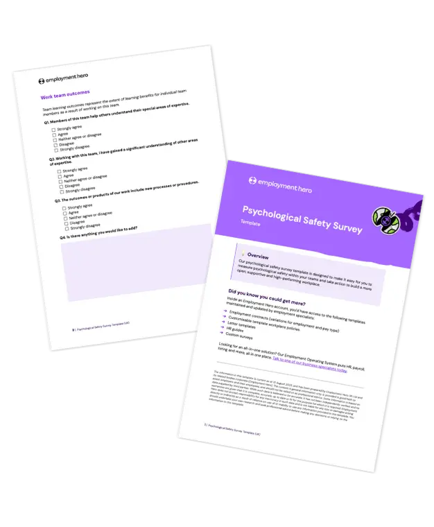 Workplace Psychological Safety Survey Template